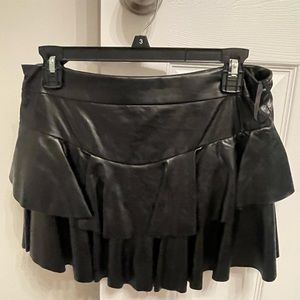 Faux leather skirt